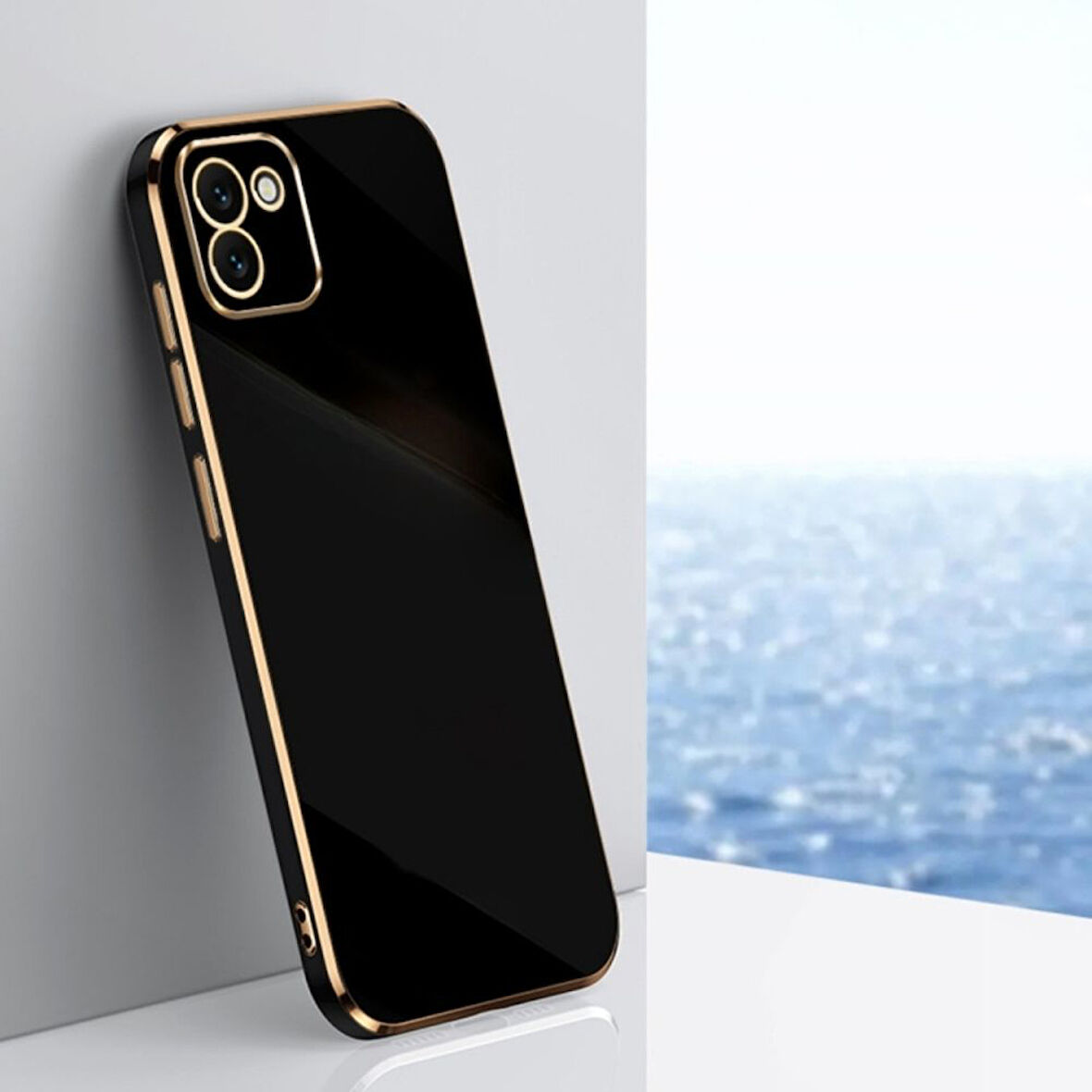 SAMSUNG A03  ŞANZELİZE KILIF SİYAH