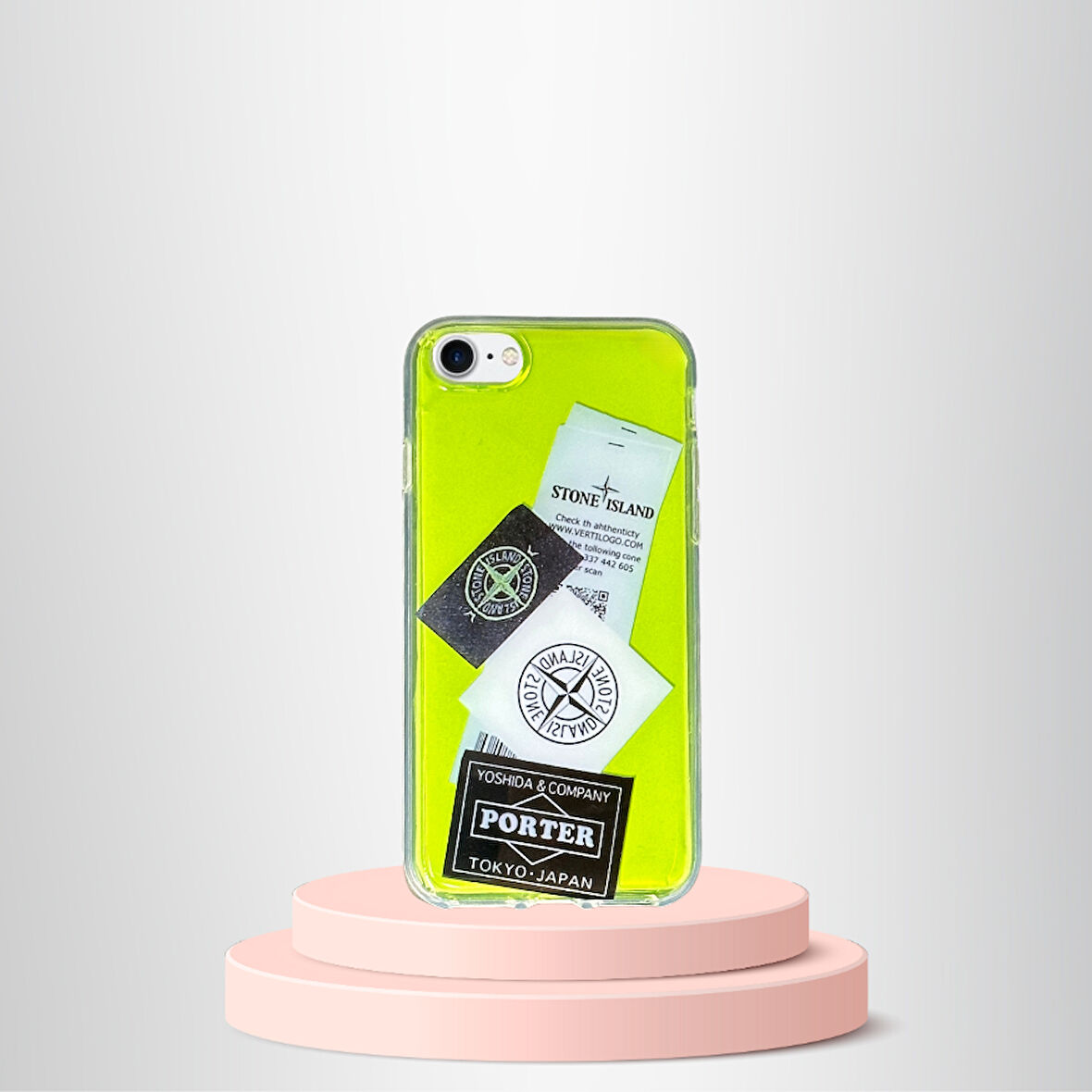 İPHONE 7 / 8 UYUMLU BASKILI RENKLİ TRANSPARAN KILIF  TİER COVER YEŞİL