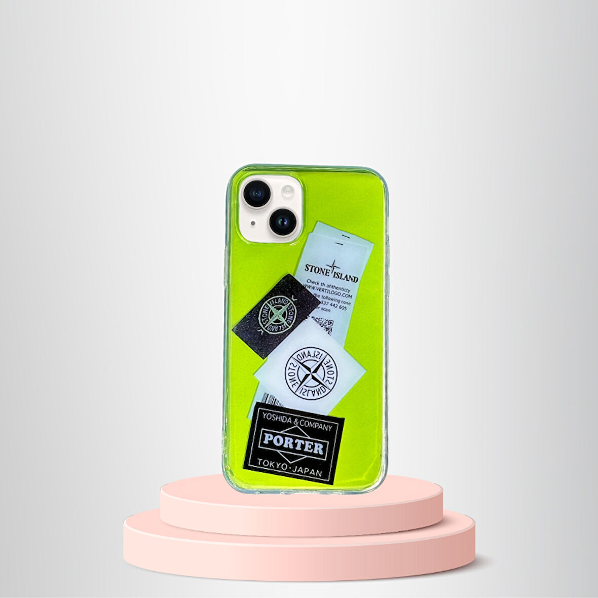 İPHONE 13 UYUMLU BASKILI RENKLİ TRANSPARAN KILIF  TİER COVER YEŞİL