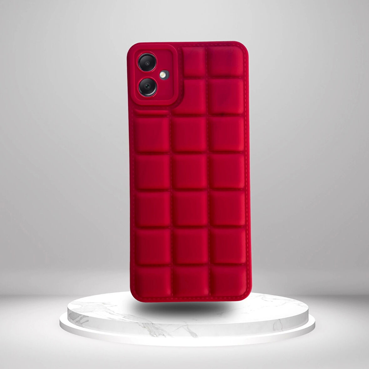 Samsung A05 Uyumlu  Silikon Madlen Case KIRMIZI