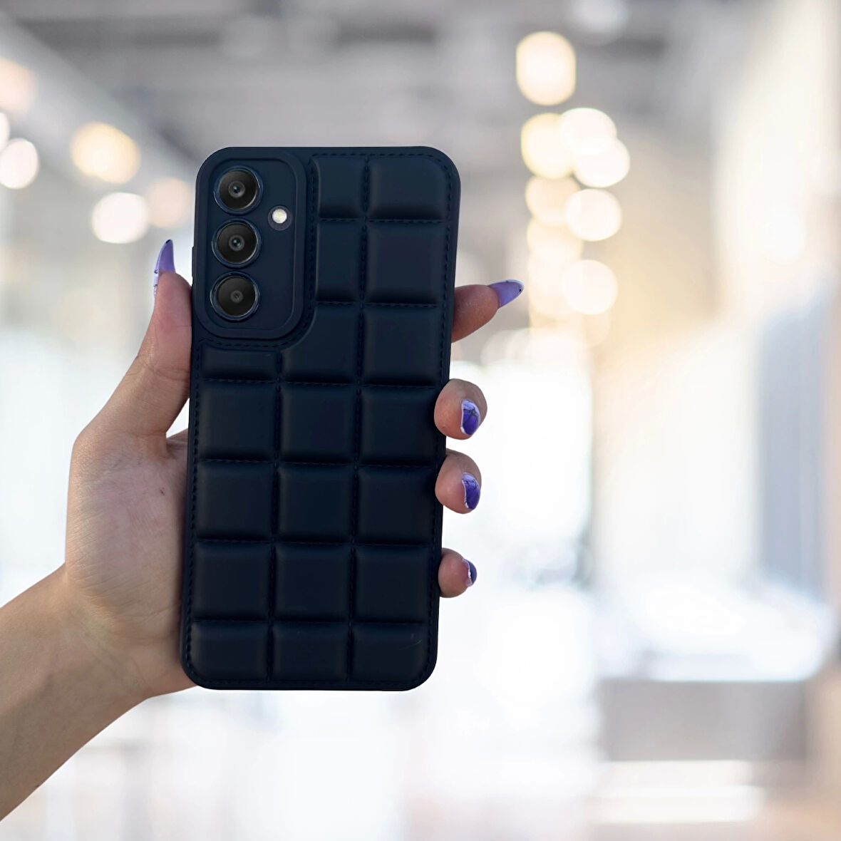 Samsung A25 5G Uyumlu  Silikon Madlen Case SİYAH