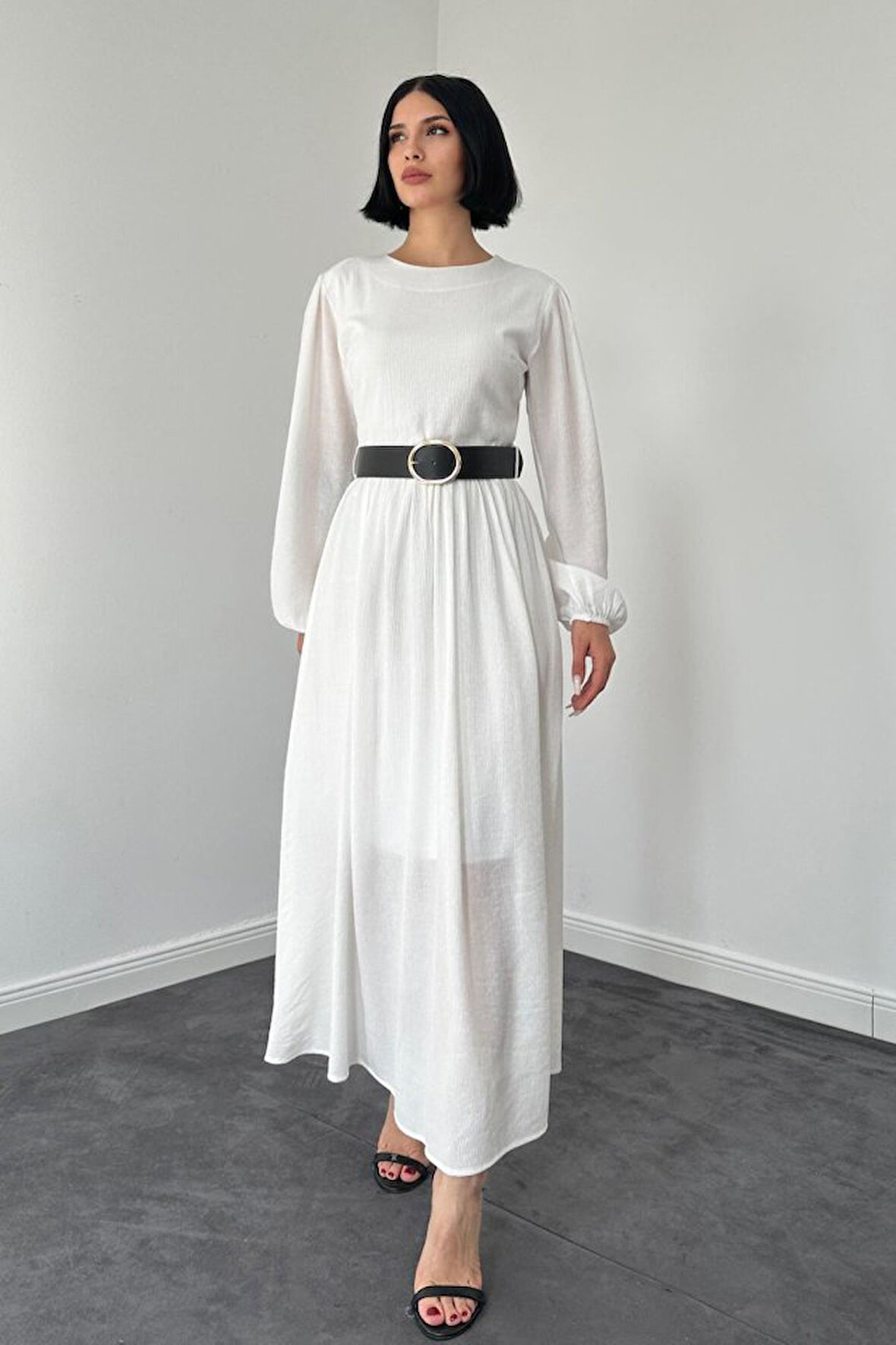 leyla sanat sanata yeni bir bakış açısı Ekru Felicita Elbise