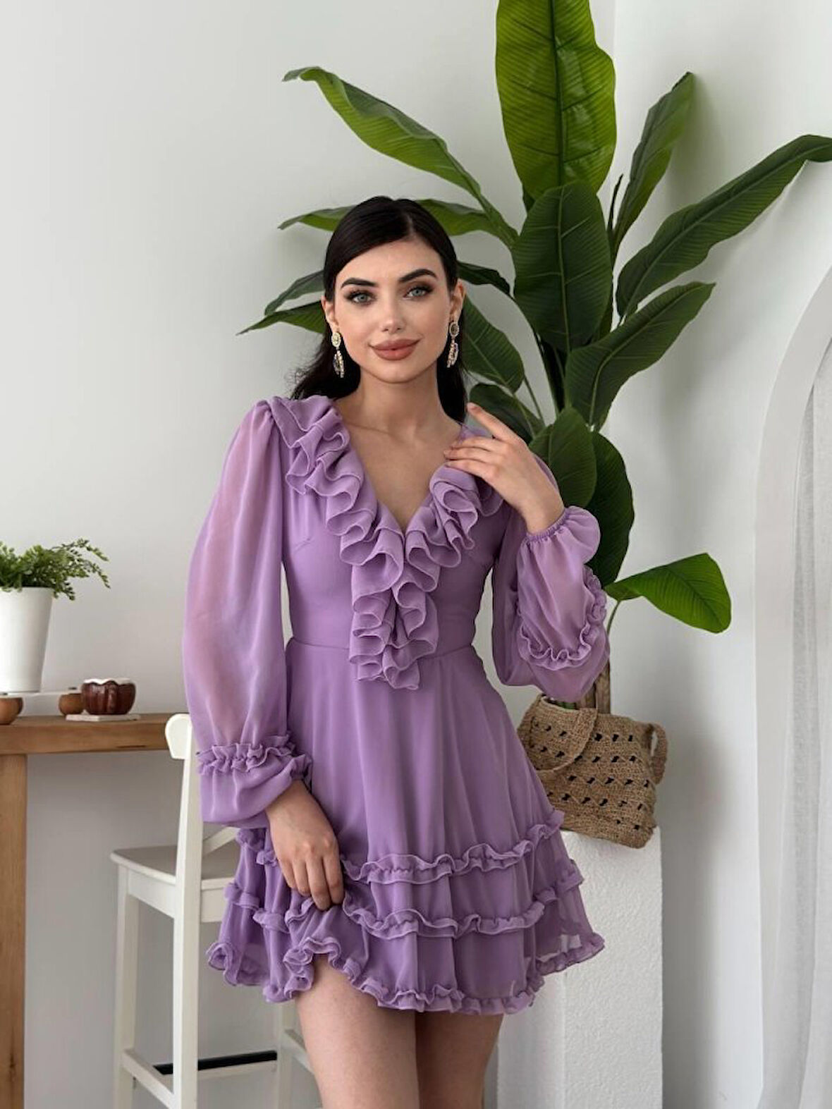 leyla sanat sanata yeni bir bakış açısı Osıes Fırfırlı Elbise