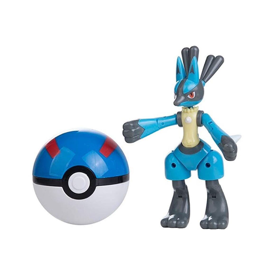 ThreeMB Toys Pokemon Orijinal Lisanslı Elf Topu Lucario - Kutusuz