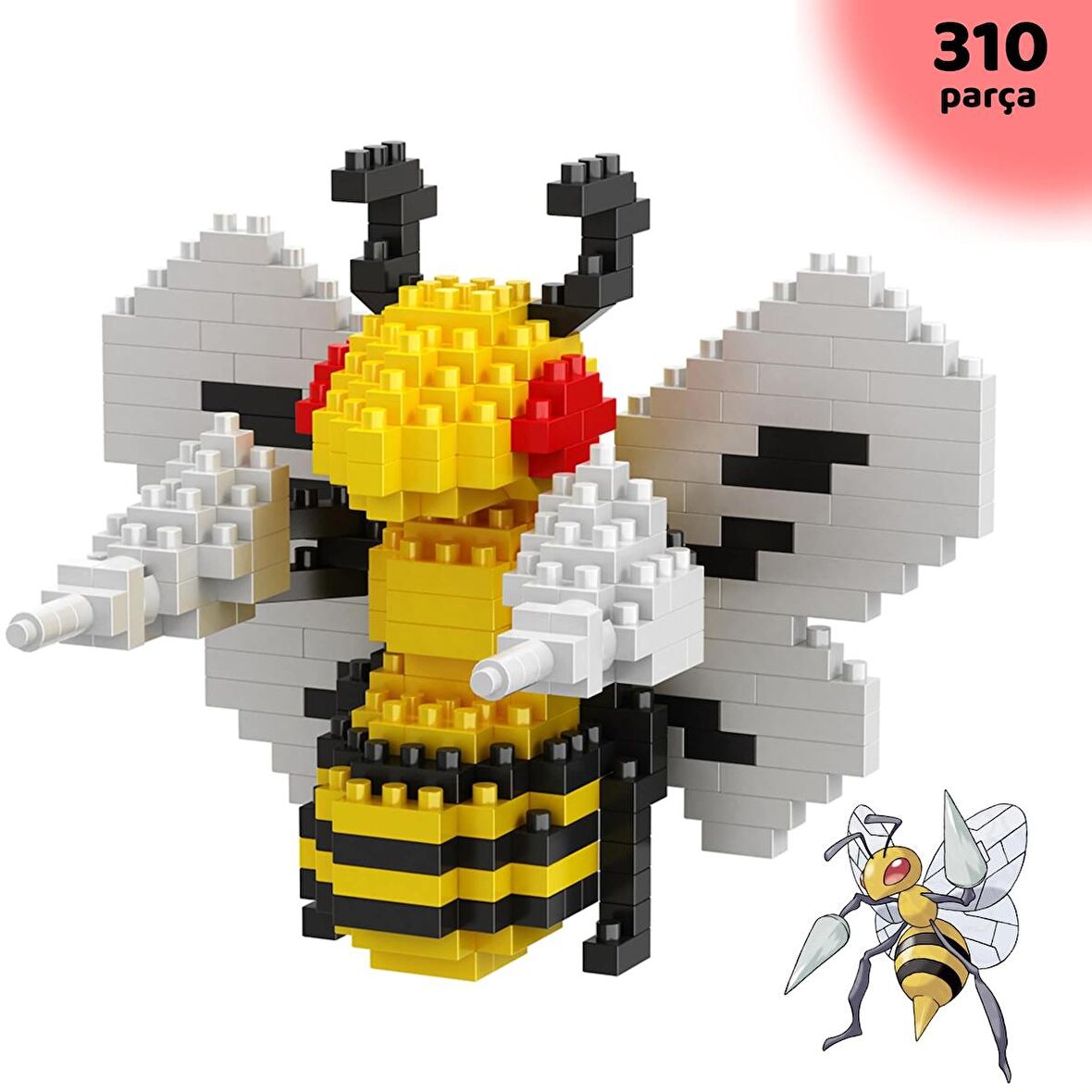 ThreeMB Toys Pokemon 4. Kısım Blok Puzzle Beedrill