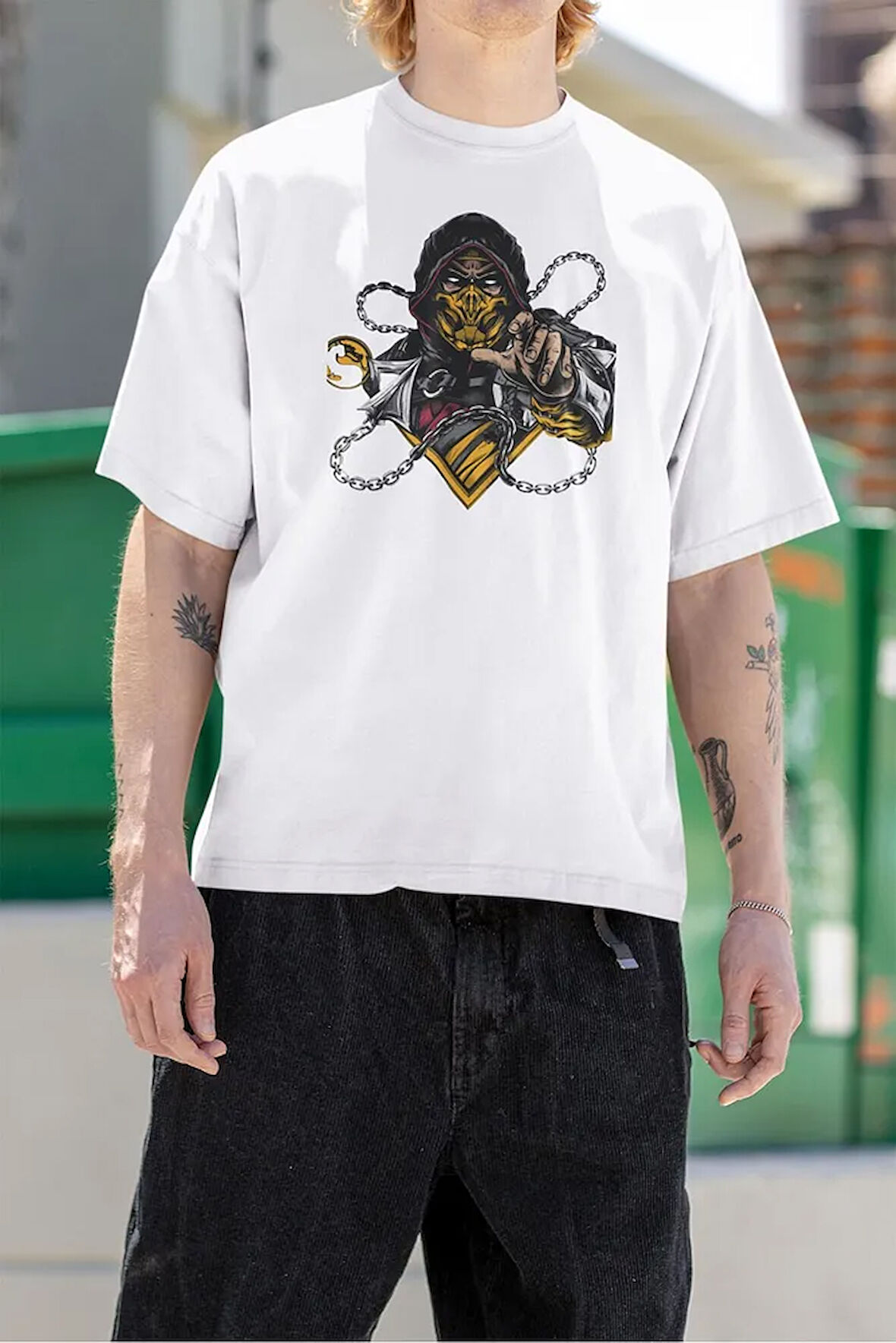 Anime Baskılı Unisex Oversize Tişört