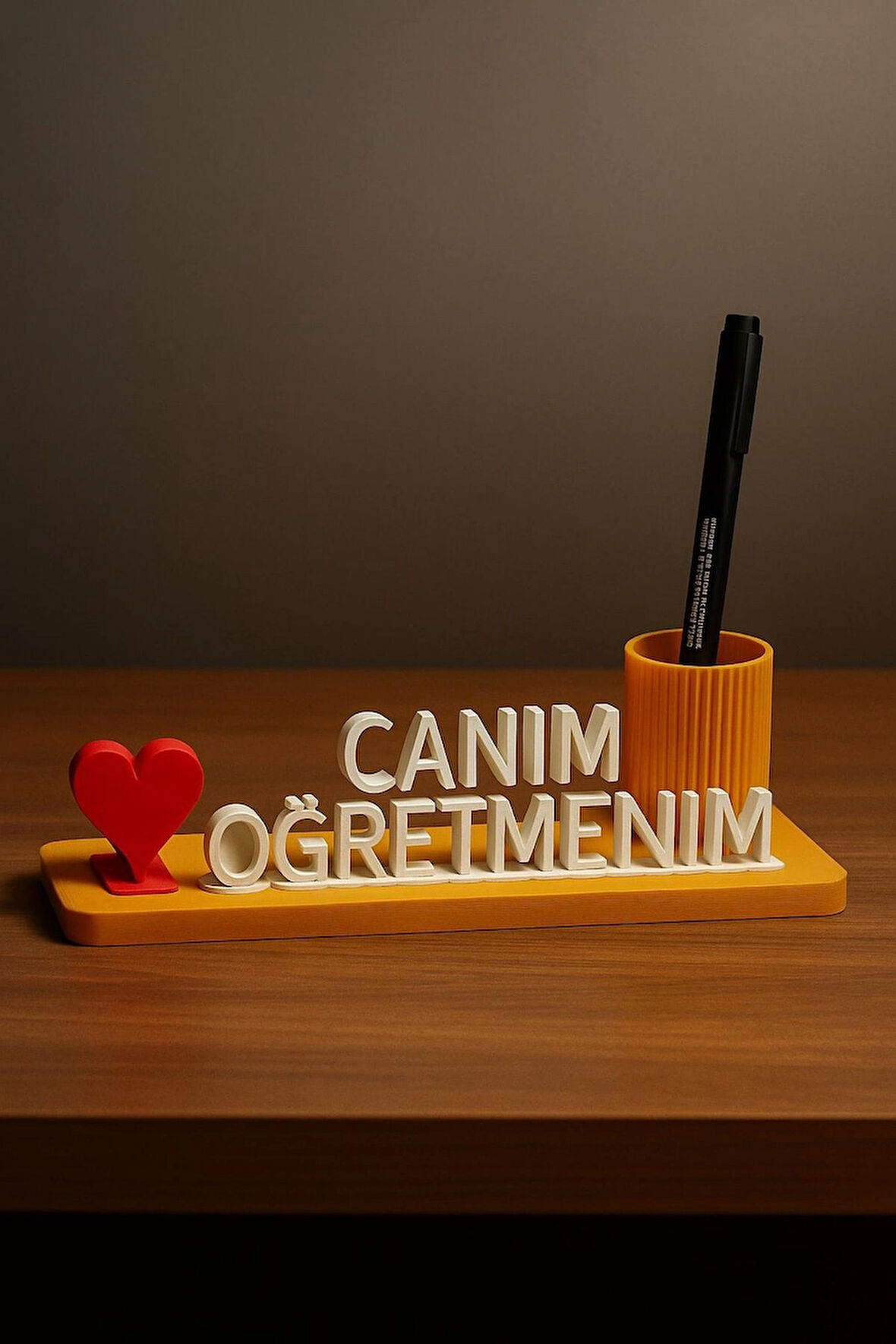 ÖĞRETMENLER GÜNÜ ÖZEL MASAÜSTÜ İSİMLİK/KALEMLİK (KİŞİYE ÖZEL TASARIM YAPILABİLİR)