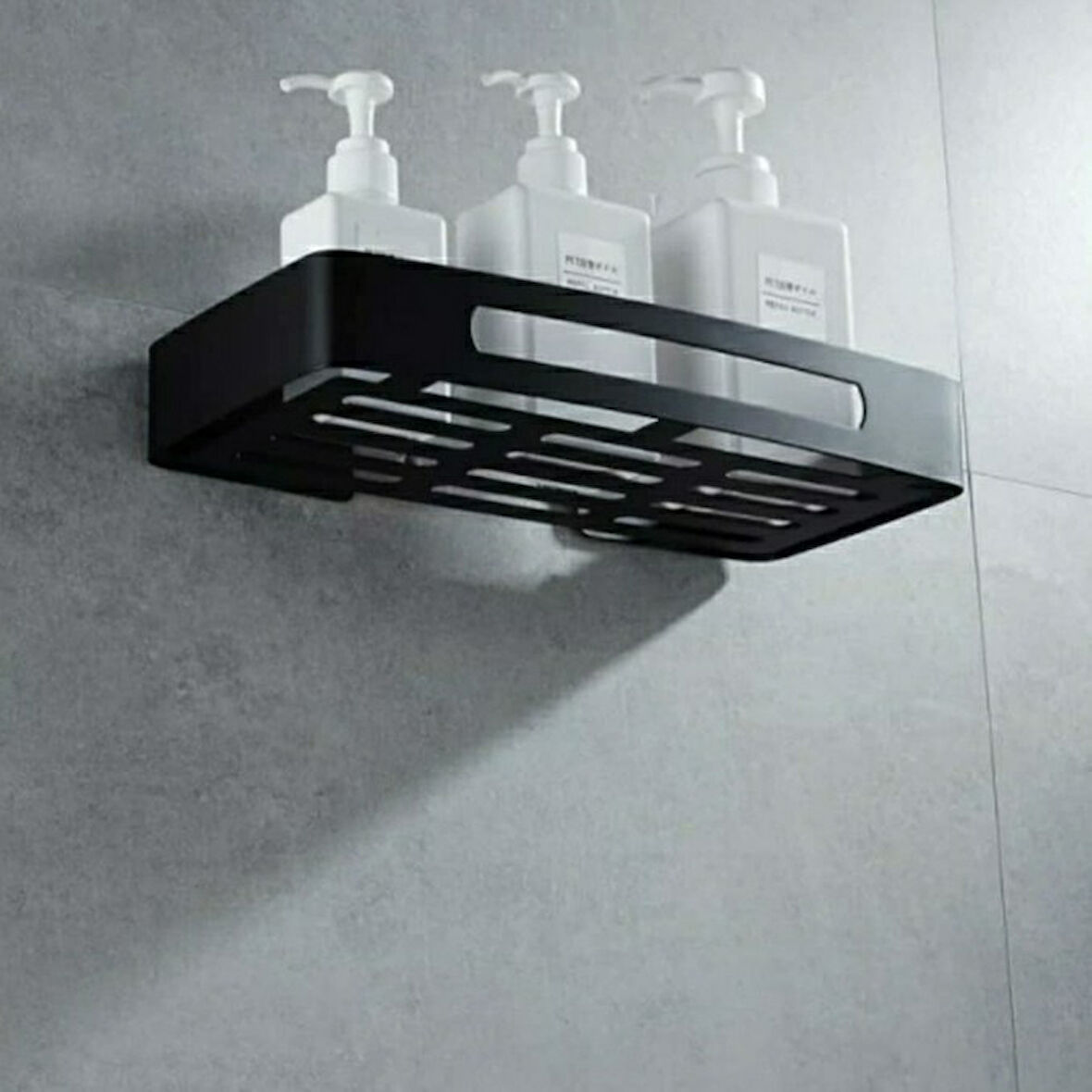 Titan tek kat şampuanlık duş içi şampuanlık siyah