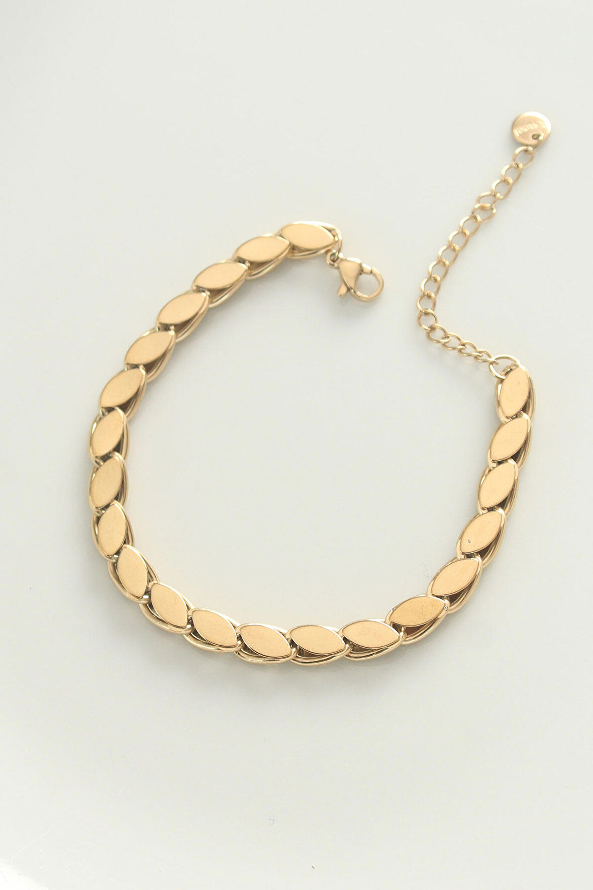 316L Çelik Gold Renk Arpa Zincir Bileklik - TJ-BB6036