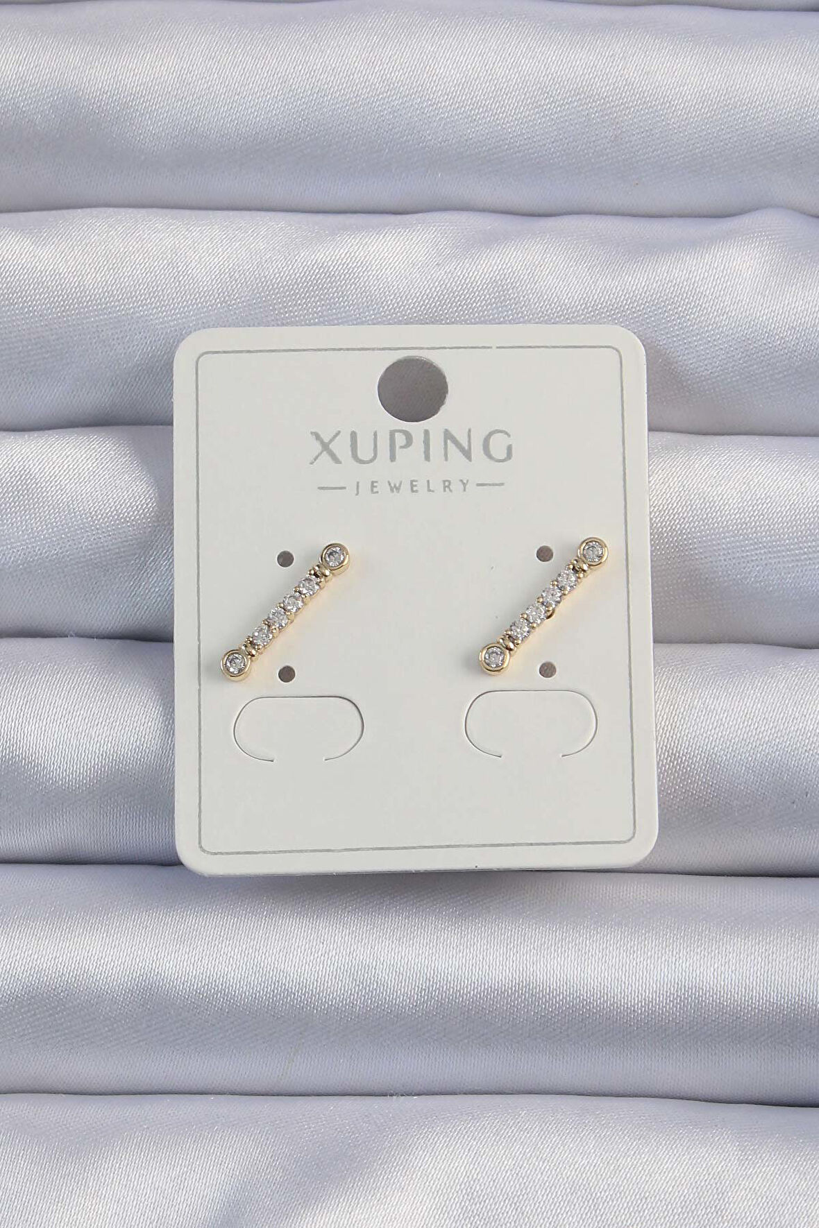 Xuping Gold Renk Zirkon Taşlı Su Yolu Küpe - TJ-BKP9375