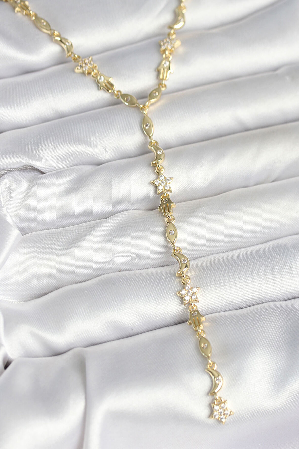 Pirinç Gold Renk Kadın Manifest Kolye - TJ-BKO10599