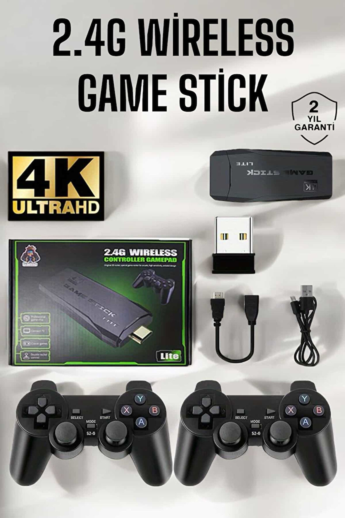 Atari 2.4g Uyumlu Kablosuz Çift Kol Game Stick
