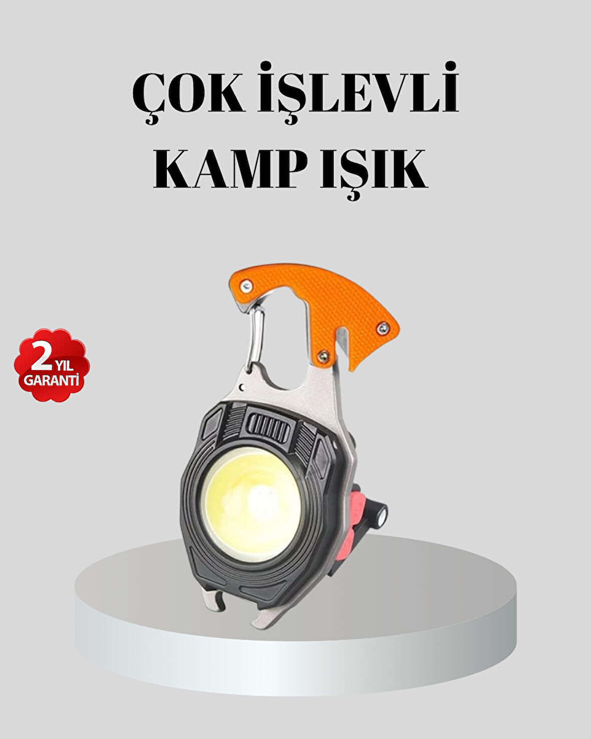 Çok Fonksiyonlu Anahtarlık Fener – Güçlü LED Işıklı, Şarjlı, Düdüklü ve Tornavidalı Mini El Feneri