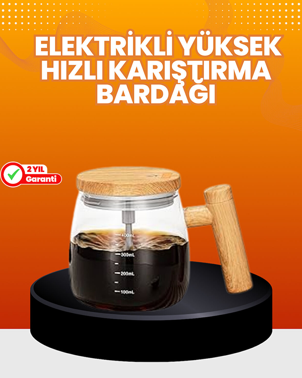 Isıtıcılı Manyetik Karıştırıcı Kupa – 400 ml, C Tipi Şarjlı, Akıllı Tasarım
