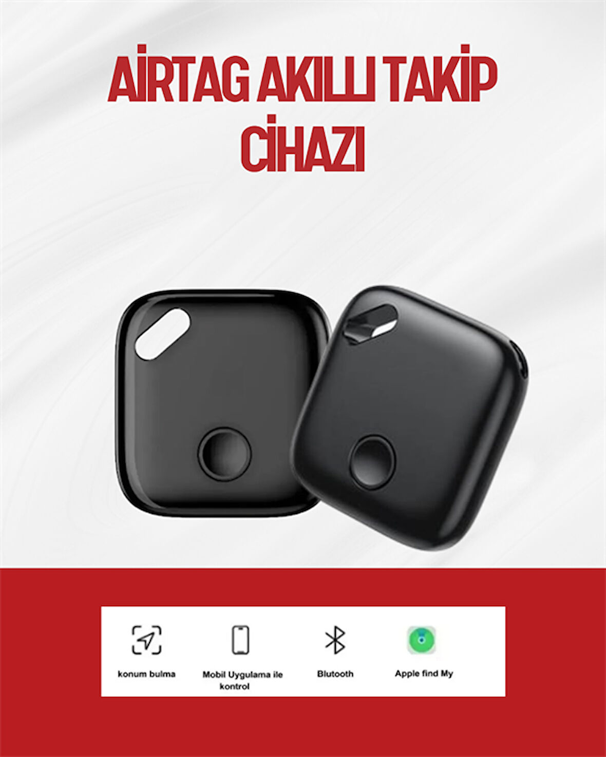 iOS & Android Uyumlu Smart Tag | Uzun Pil Ömrü | Bul Uygulaması ile Entegre Akıllı Takip Cihazı