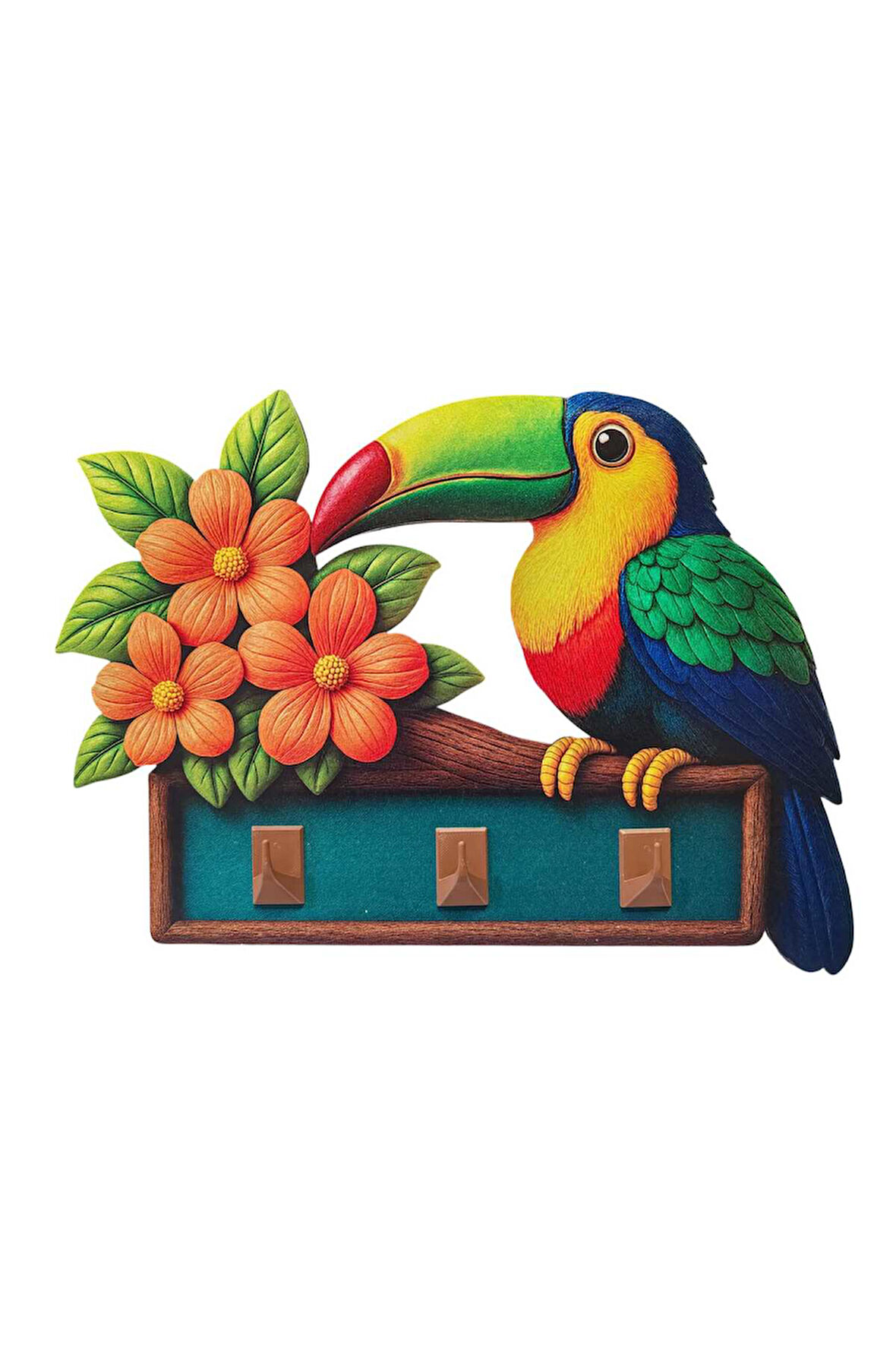 Evinize Uğur , Huzur ve Bereket getirecek Tukan Kuşu Anahtar Panosu