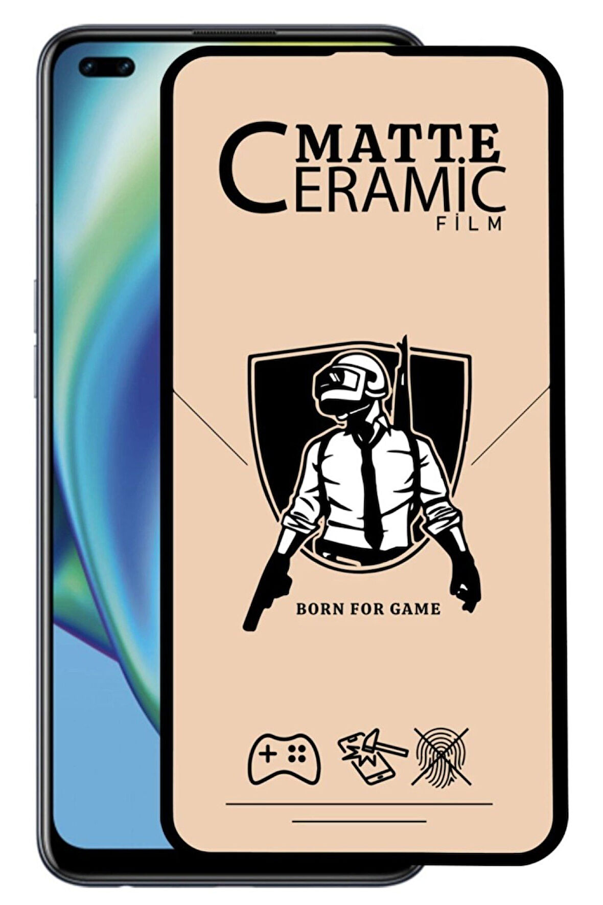 Oppo Reno 4 Mat Tam Full Kaplayan Seramik Nano Cam Ekran Koruyucu