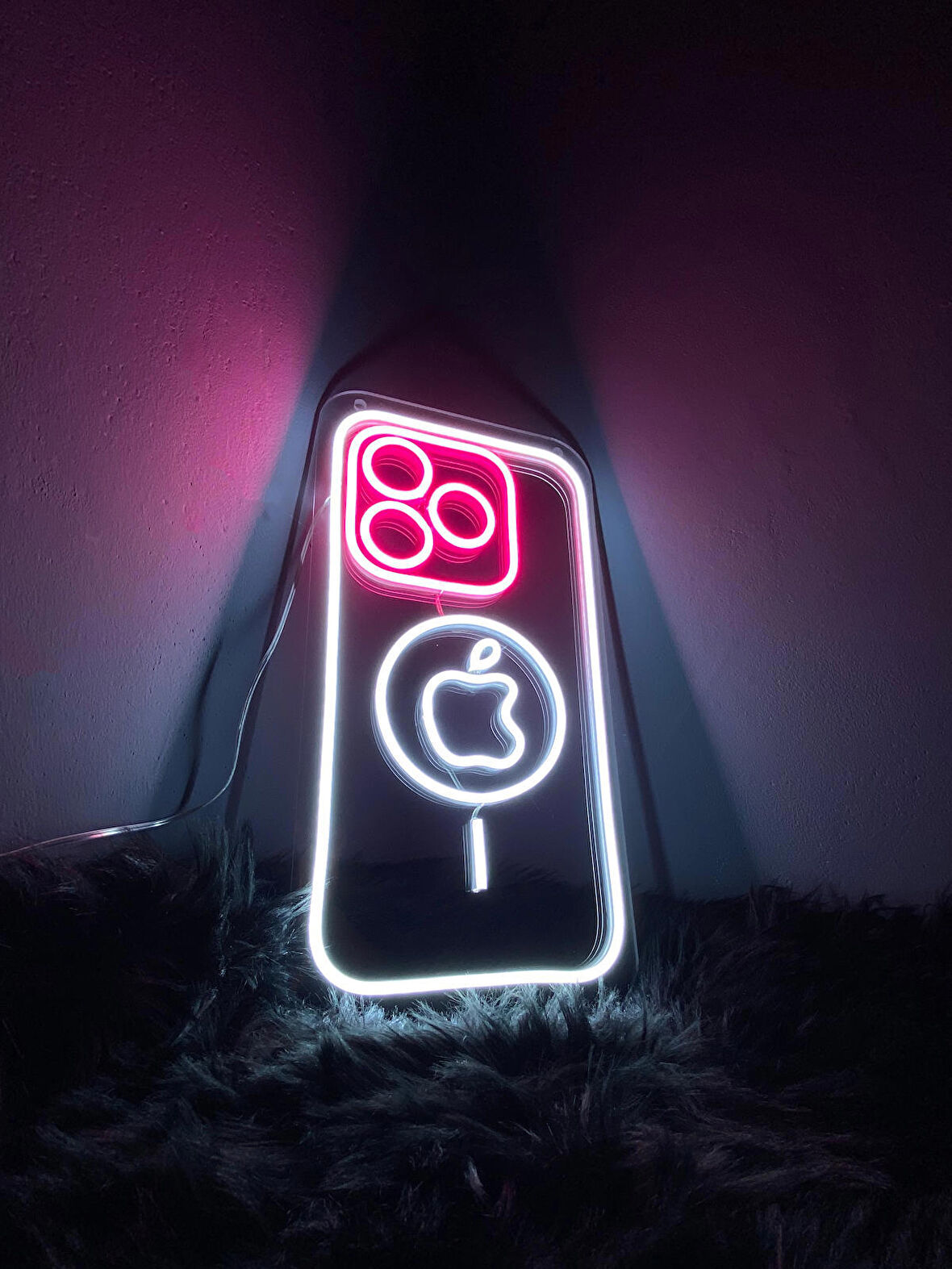 Neon Led Tabela Telefon Arka Kapak Duvar Dekorasyon