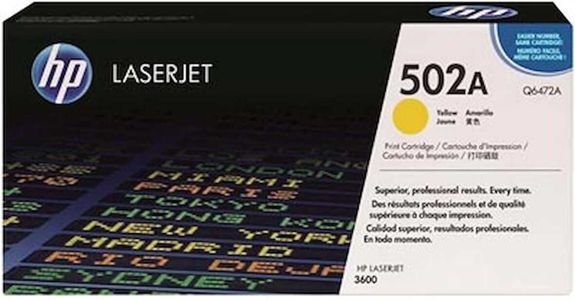 Hp 502A-Q6472A Sarı Orjinal Toner