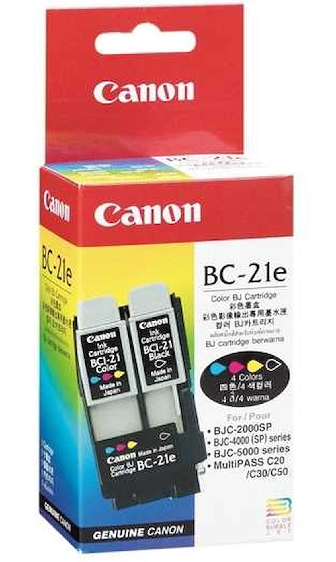 Canon BC-21E Mürekkep Baskı Kafası + Siyah ve Renkli Kartuşu