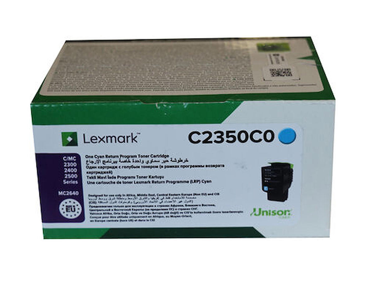 Lexmark C2350C0 Mavi Orjinal Toner