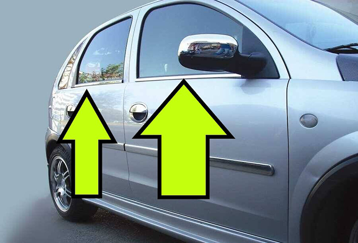 CORSA C CAM ÇİTASI KROM 2000 2001 2002 2003 2004 2005 2006 2007