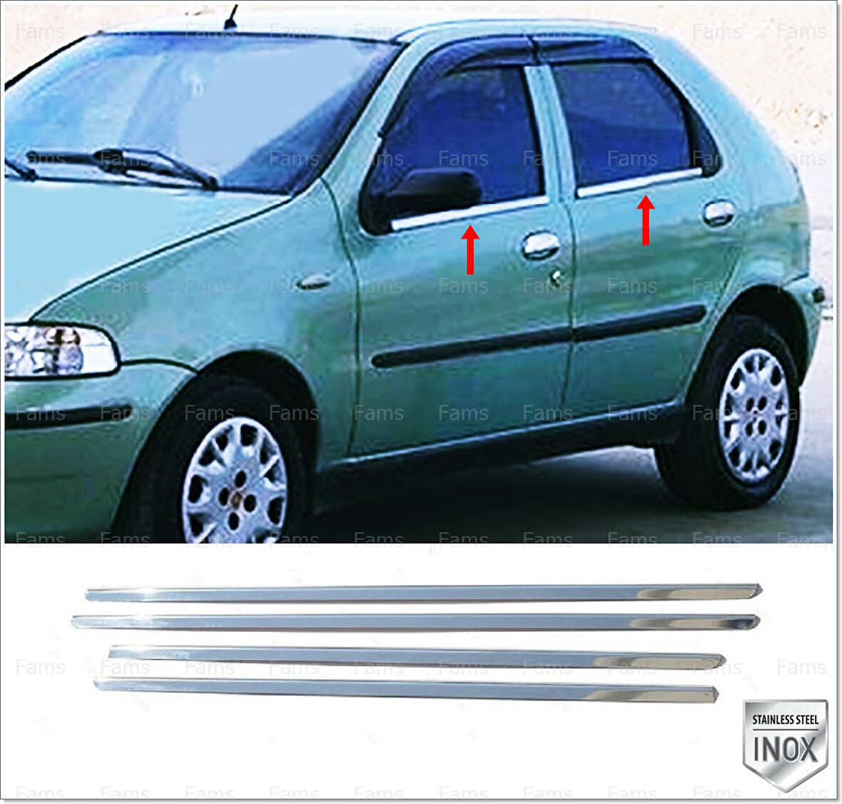 PALİO CAM ÇİTASI KROM 1998 1999 2000 2001 2002 2003 2004 2005