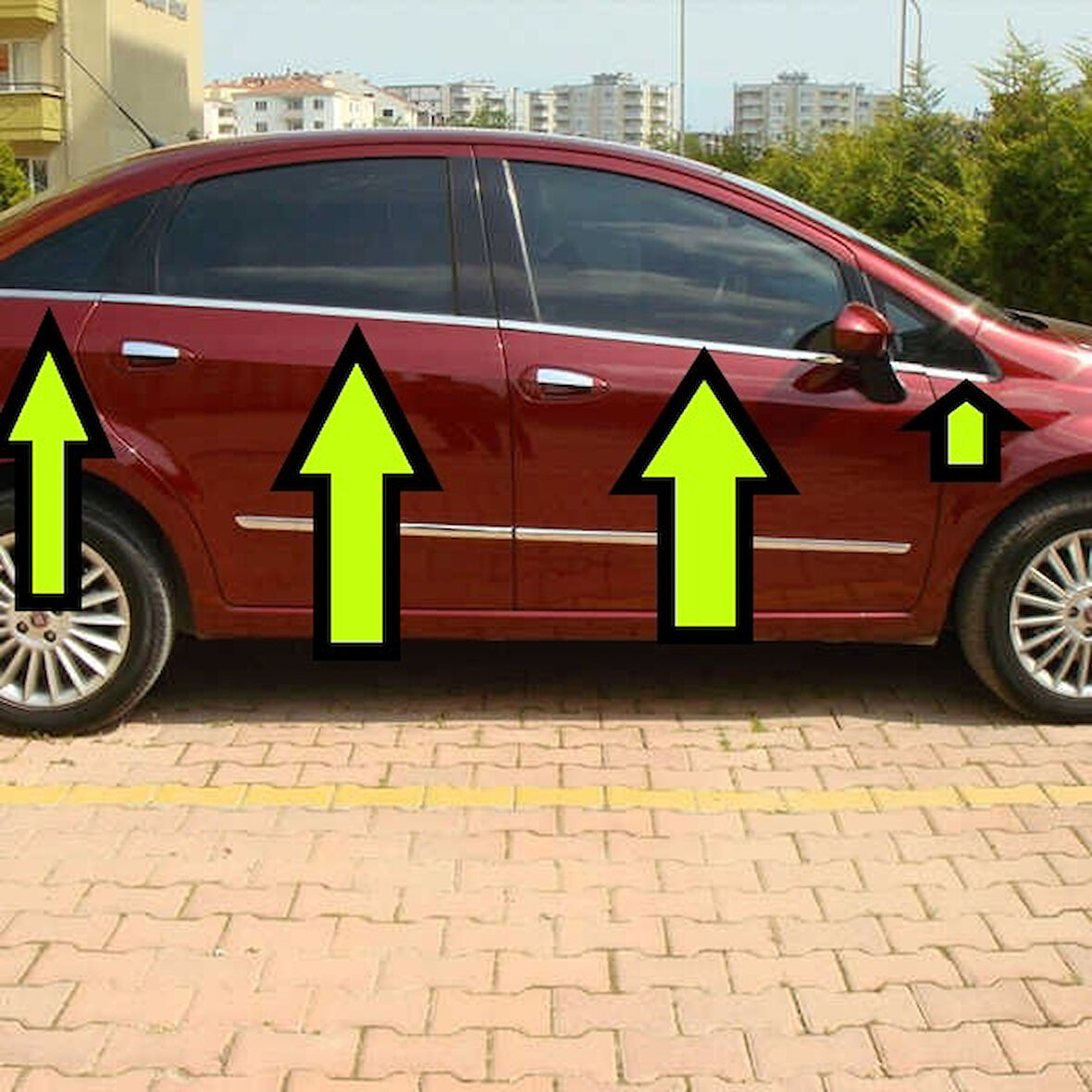 LİNEA CAM ÇİTASI 8 PARÇA KROM 2012 2013 2014 2015 2016 2017 2018 2019 2020