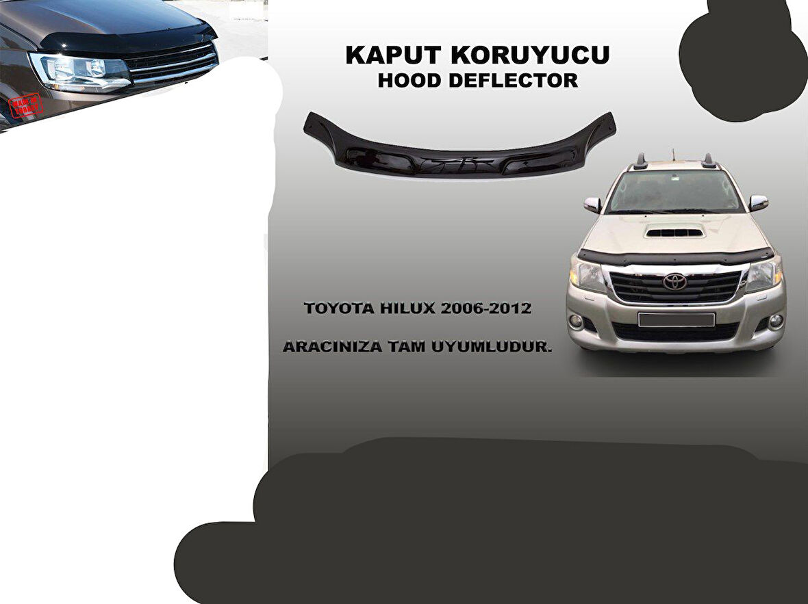 EUROCAP Toyota Hilux Ön Kaput Koruma Rüzgarlığı 2006-2012 *A 1 7*