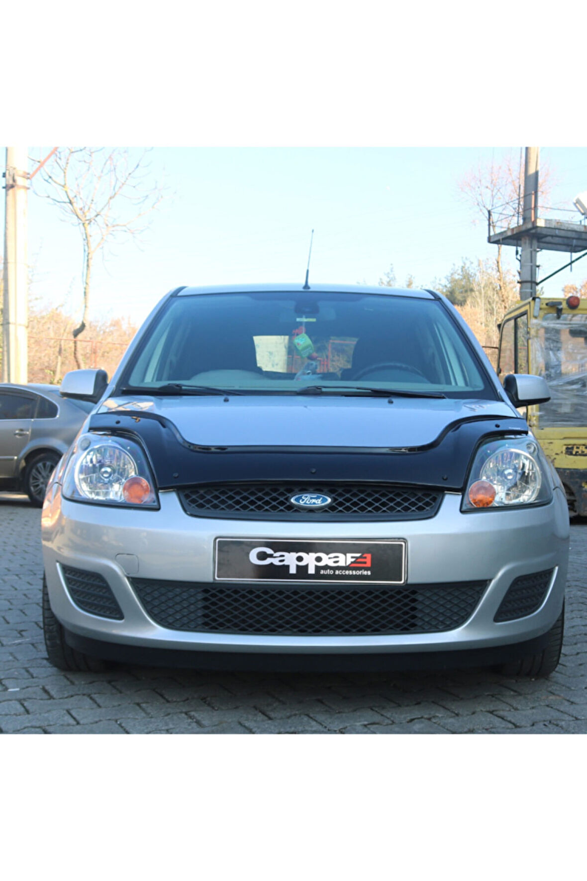 4MM 1. KALİTE CAPPAFE Ford Fiesta Ön Kaput Koruyucu Rüzgarlık Akrilik (abs) Piano Black *30300602 4* 2002-2008 E1