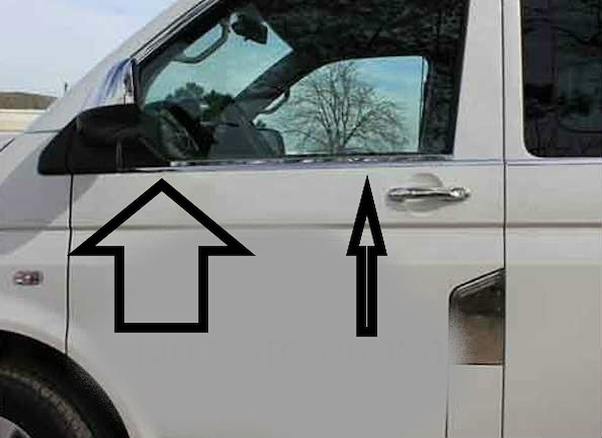 VOLKSWAGEN T5 2 PARÇA CAM ÇİTASI KROM 2010 2011 2012 2013 2014