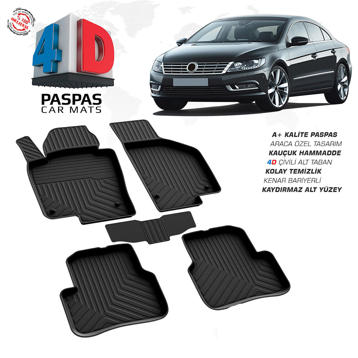 passat b6 b7 PASSAT CC BORA TİGUAN 1 2007-2014   4d paspas omsa**A**