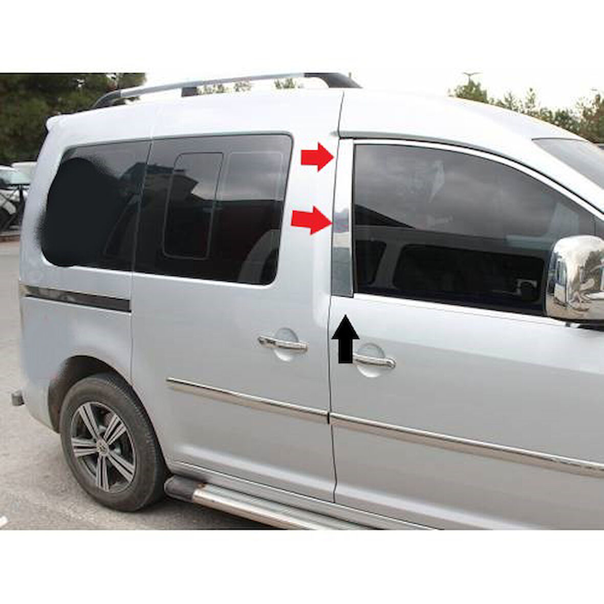 CADDY KAPI DİREĞİ KROM 2 PARÇA 2010 2011 2012 2013 2014