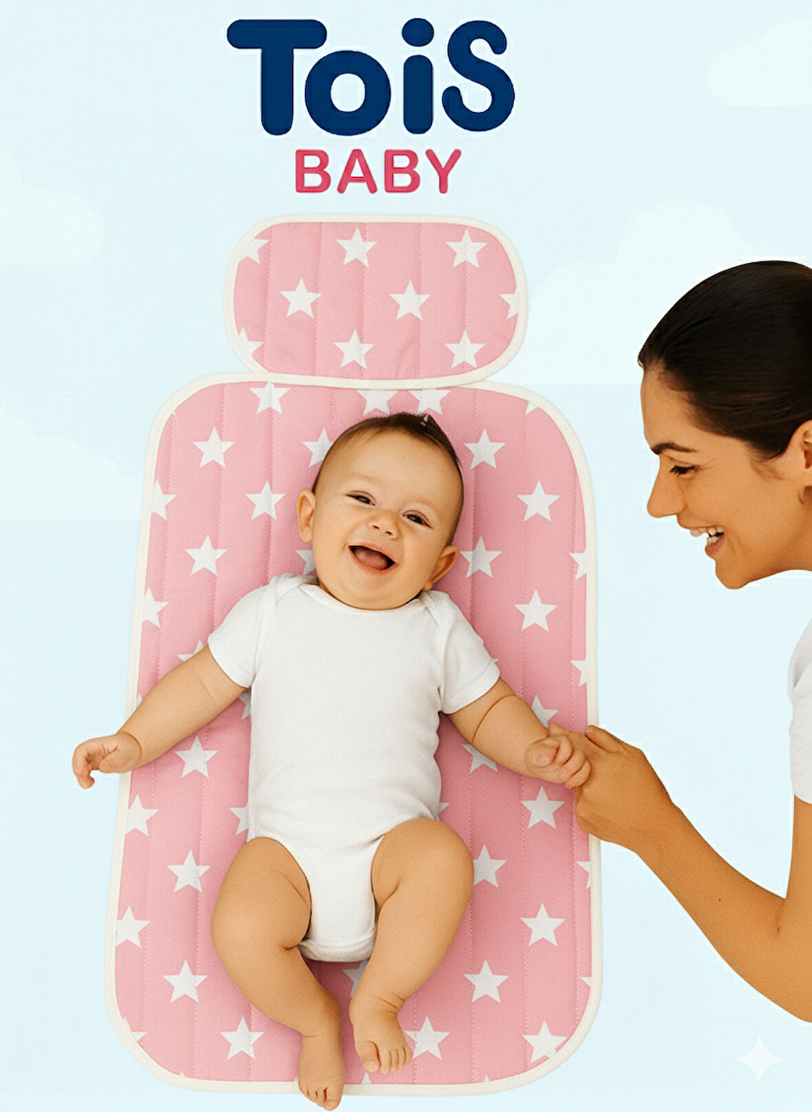 Pratik Alt Değiştirme Matı Minderi Alt Değiştirme Pedi Bakım Örtüsü Pembe