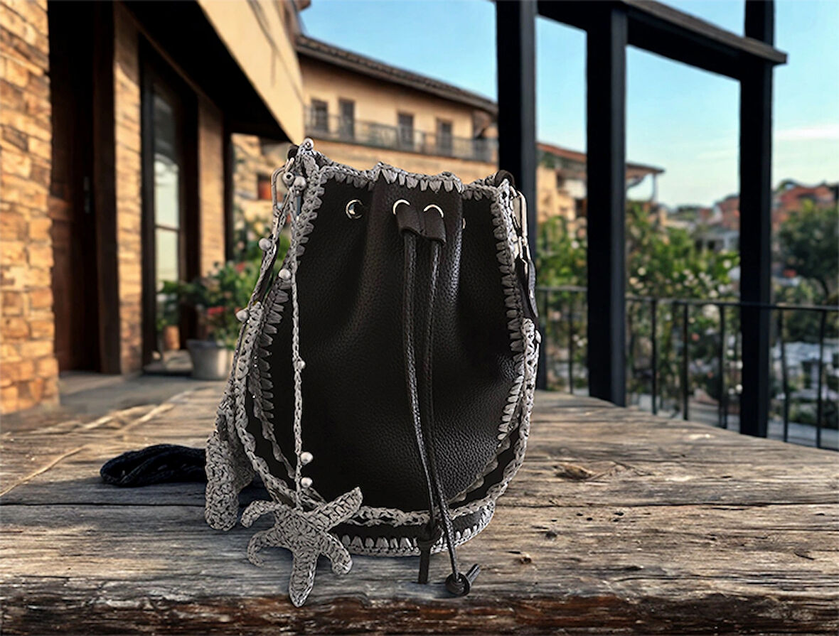 El Yapımı Torba Çanta Siyah