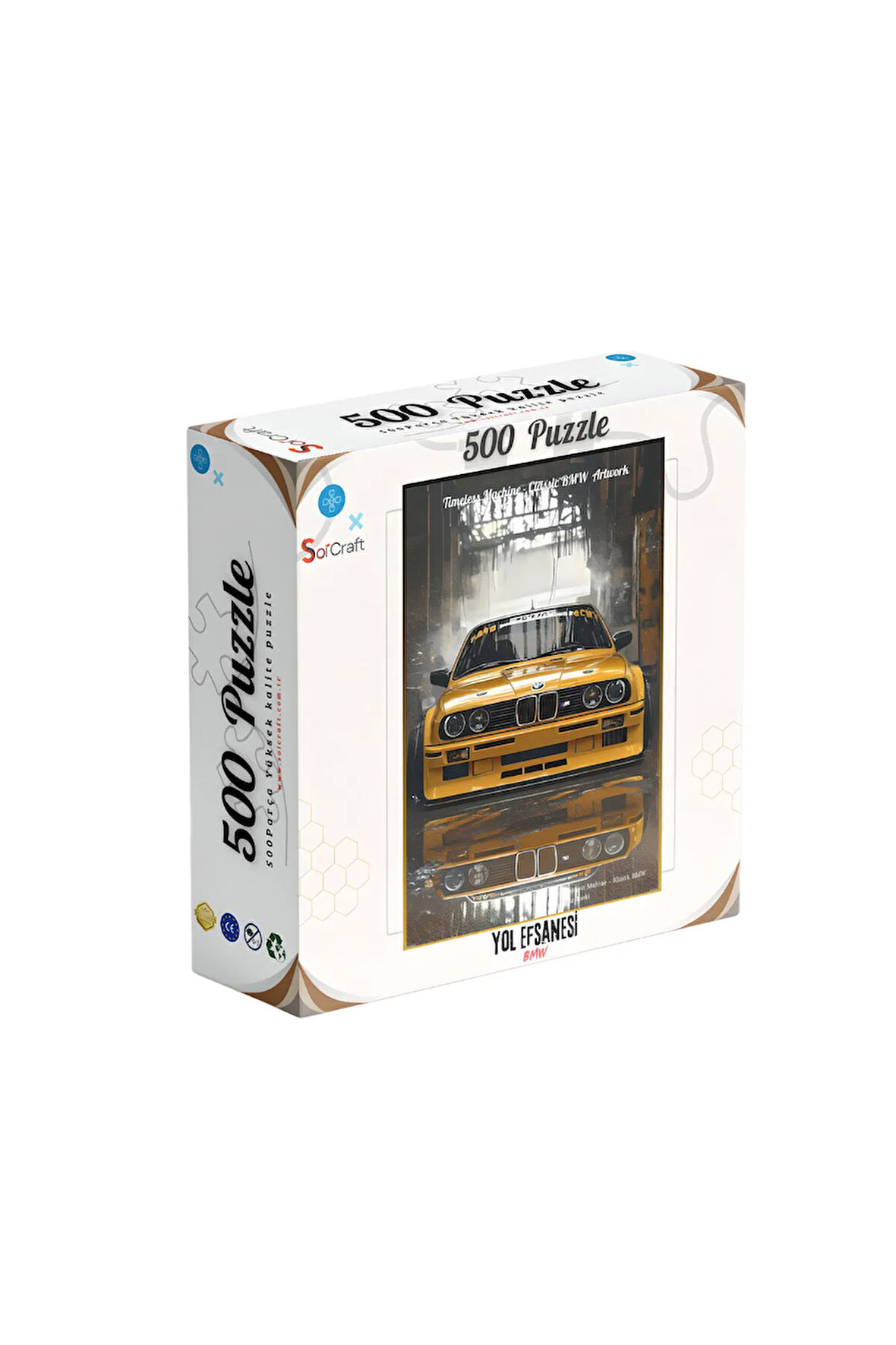 500 Parça Puzzle Sarı Spor Araba