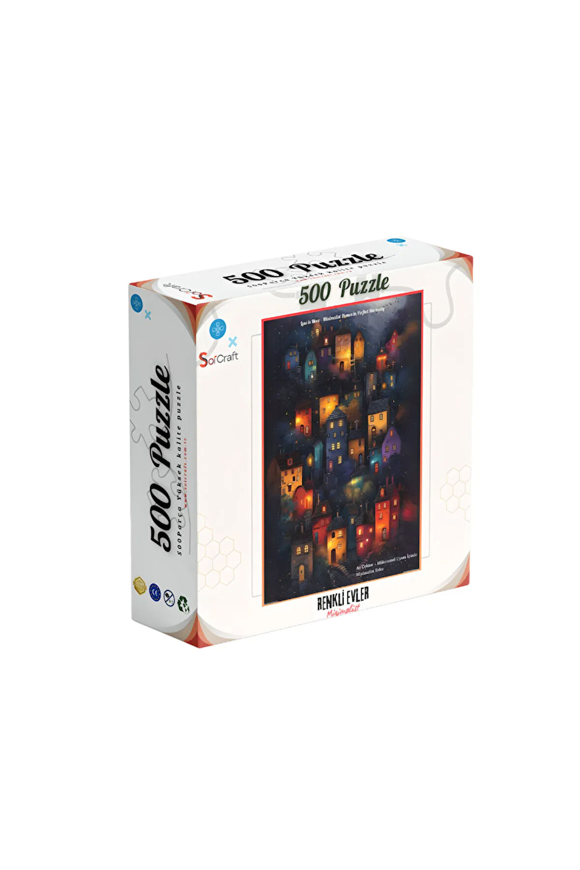 500 Parça Puzzle Renkli Evler