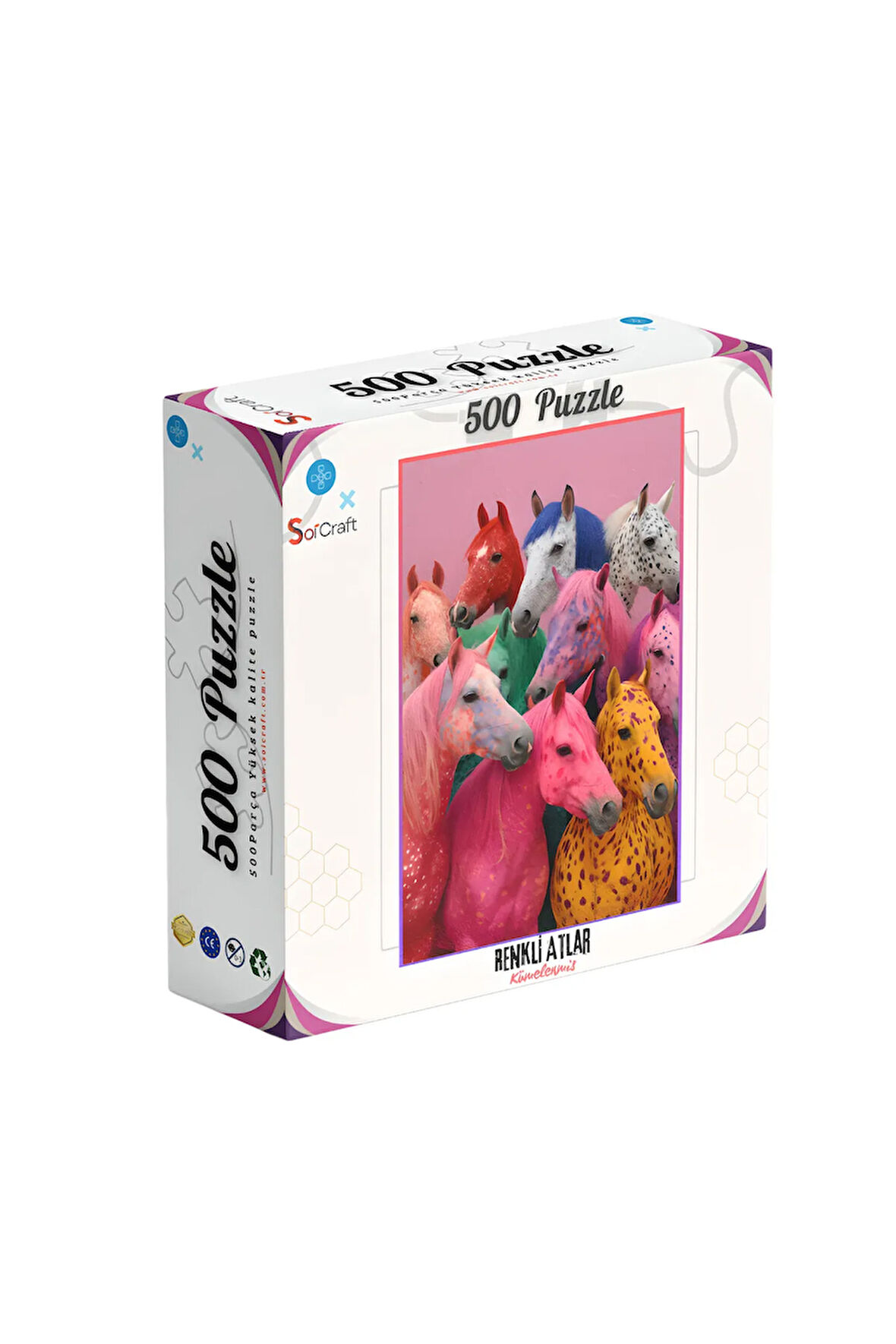 500 Parça Puzzle Renkli Atlar