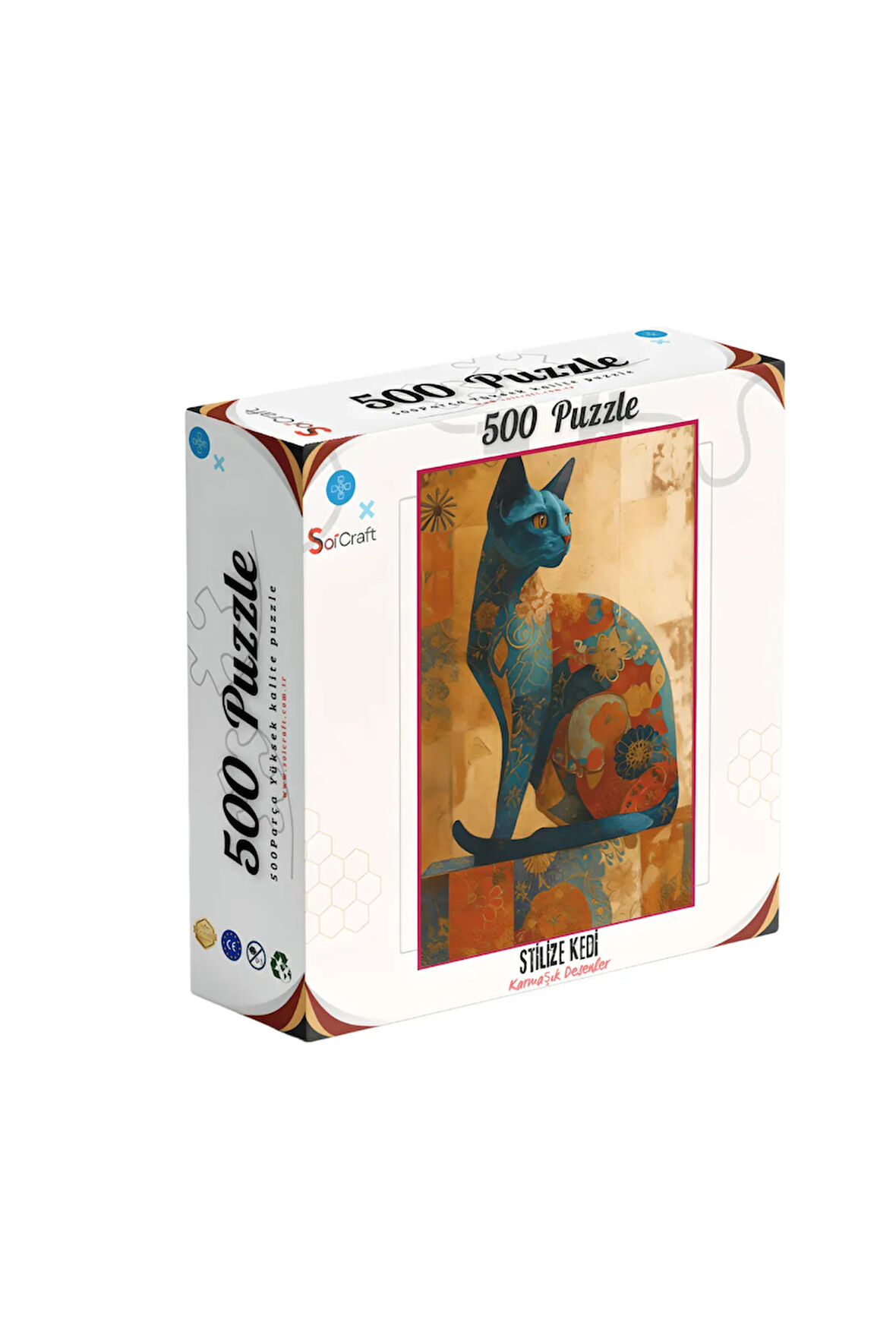 500 Parça Puzzle Desenler ve Kedi