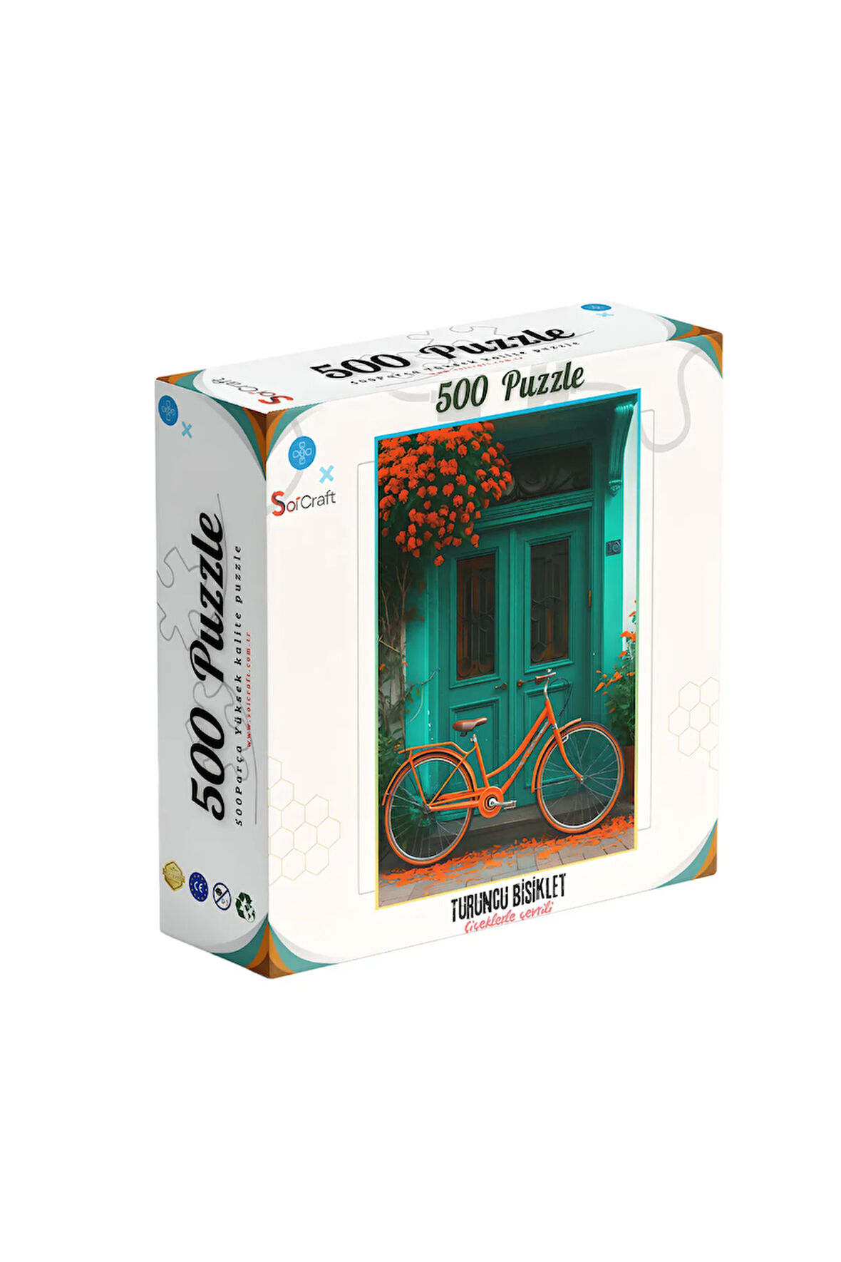 500 Parça Puzzle Turuncu Bisiklet