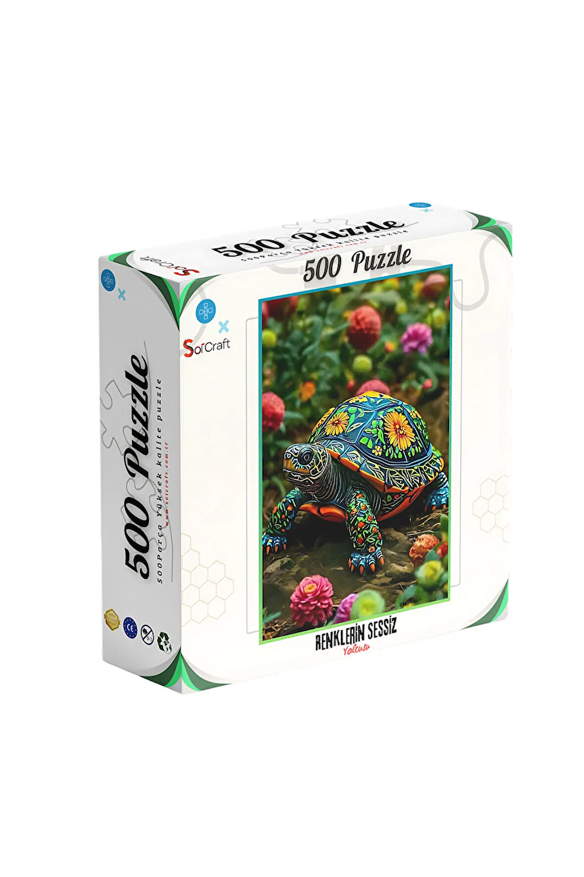 500 Parça Puzzle Renklerin Sessiz Yolcusu Kaplumbağa