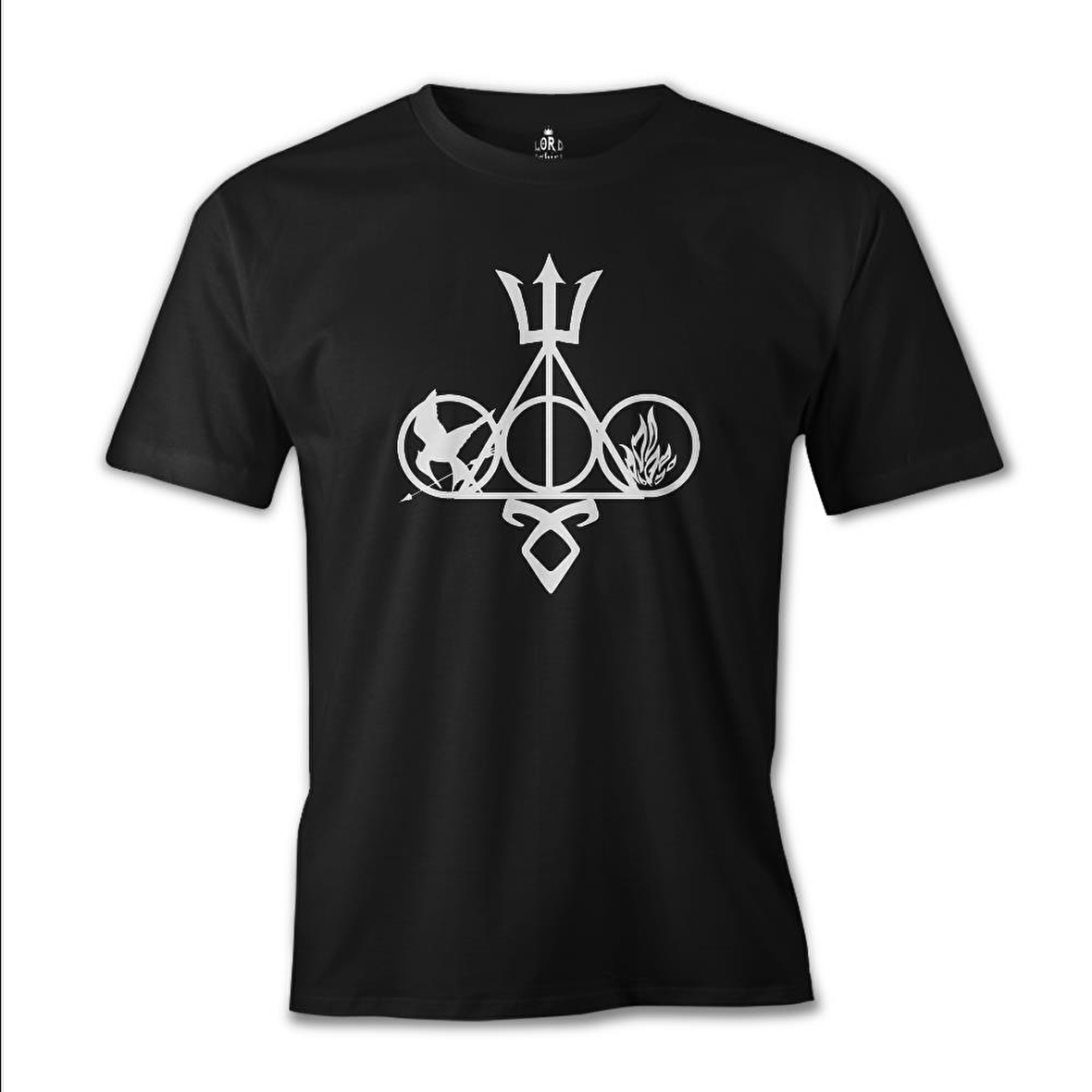 Multifandom Symbols Siyah Erkek Tshirt