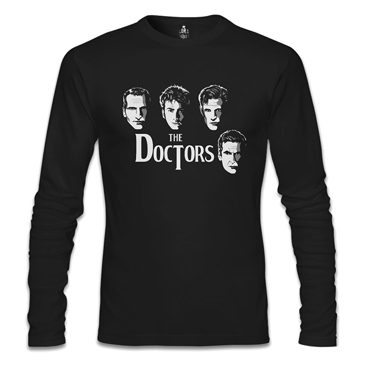Doctor Who - The Doctors Siyah Erkek Sweatshirt