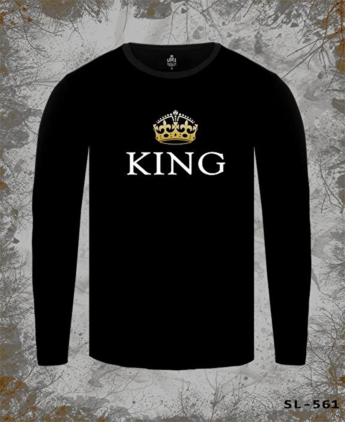 King Siyah Erkek Sweatshirt