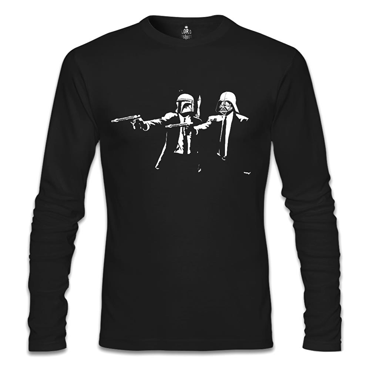 Star Wars & Pulp Fiction Siyah Erkek Sweatshirt