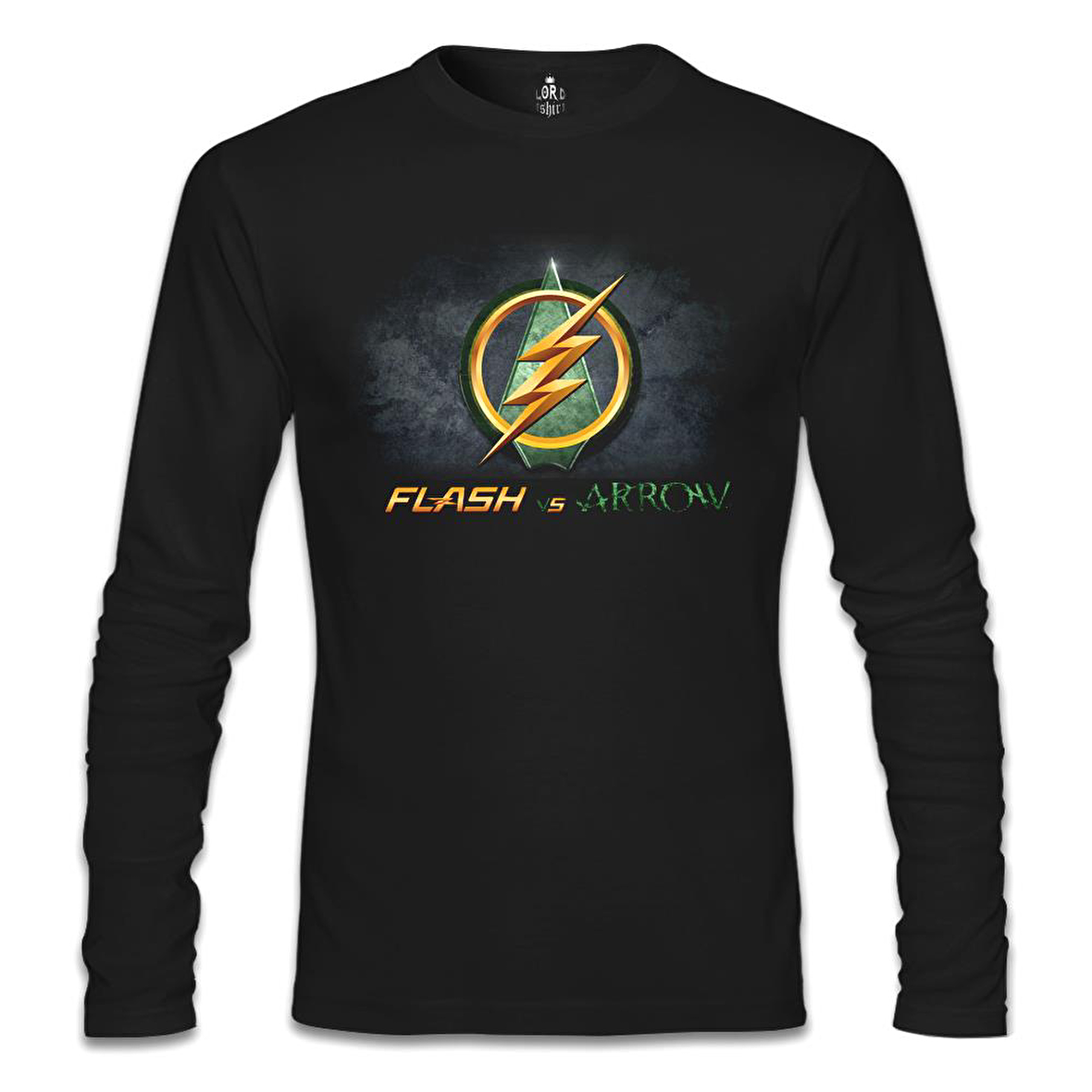 Flash vs Arrow Siyah Erkek Sweatshirt