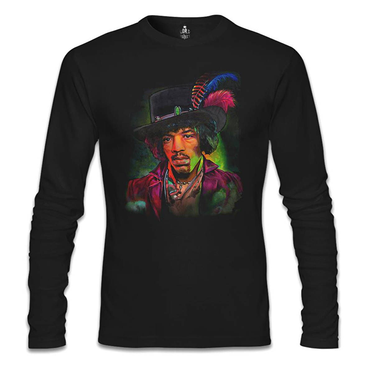 Jimi Hendrix Siyah Erkek Sweatshirt