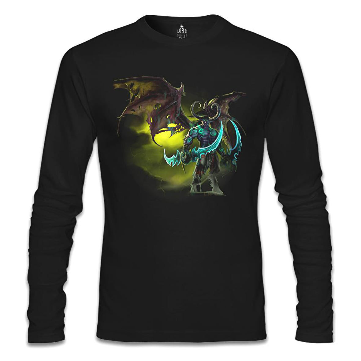 World of Warcraft - Illidan Stormrage Siyah Erkek Sweatshirt