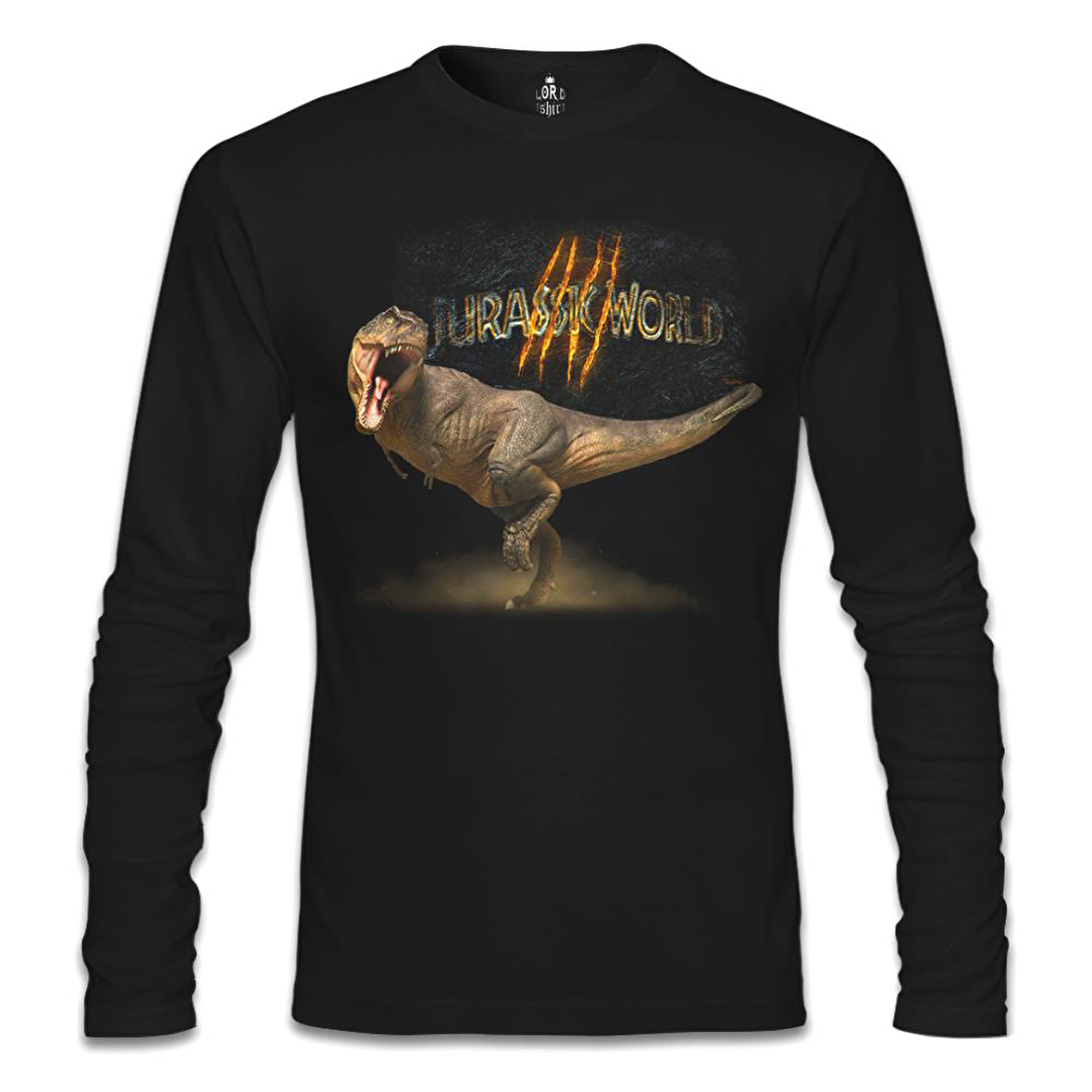 Jurassic World T-Rex Siyah Erkek Sweatshirt