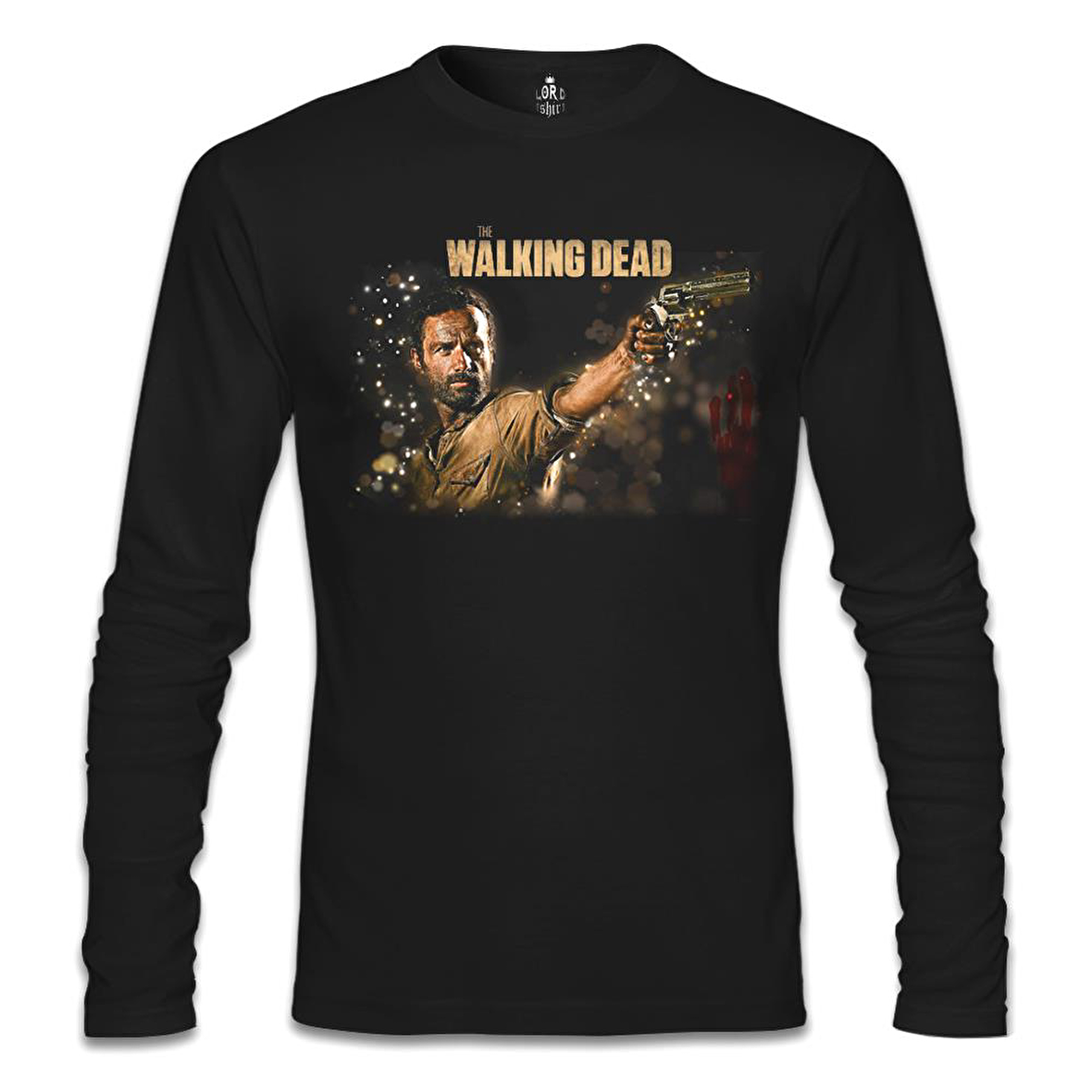 The Walking Dead - Rick 2 Siyah Erkek Sweatshirt